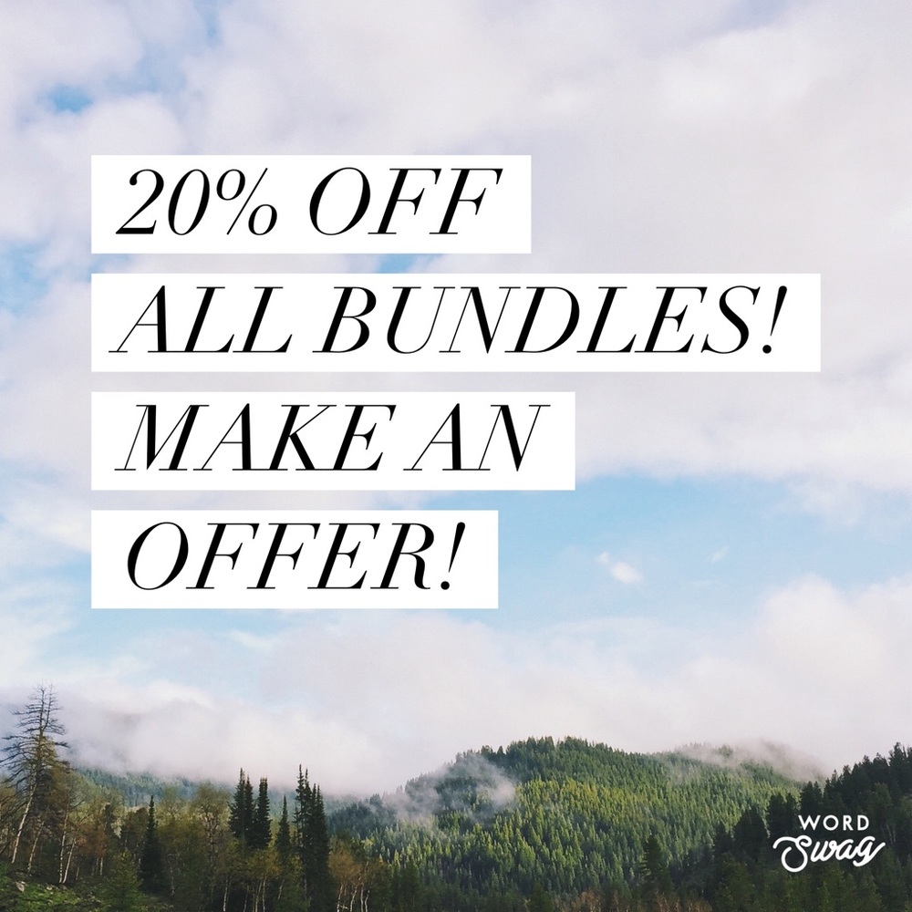 At least 20% off all bundles!!